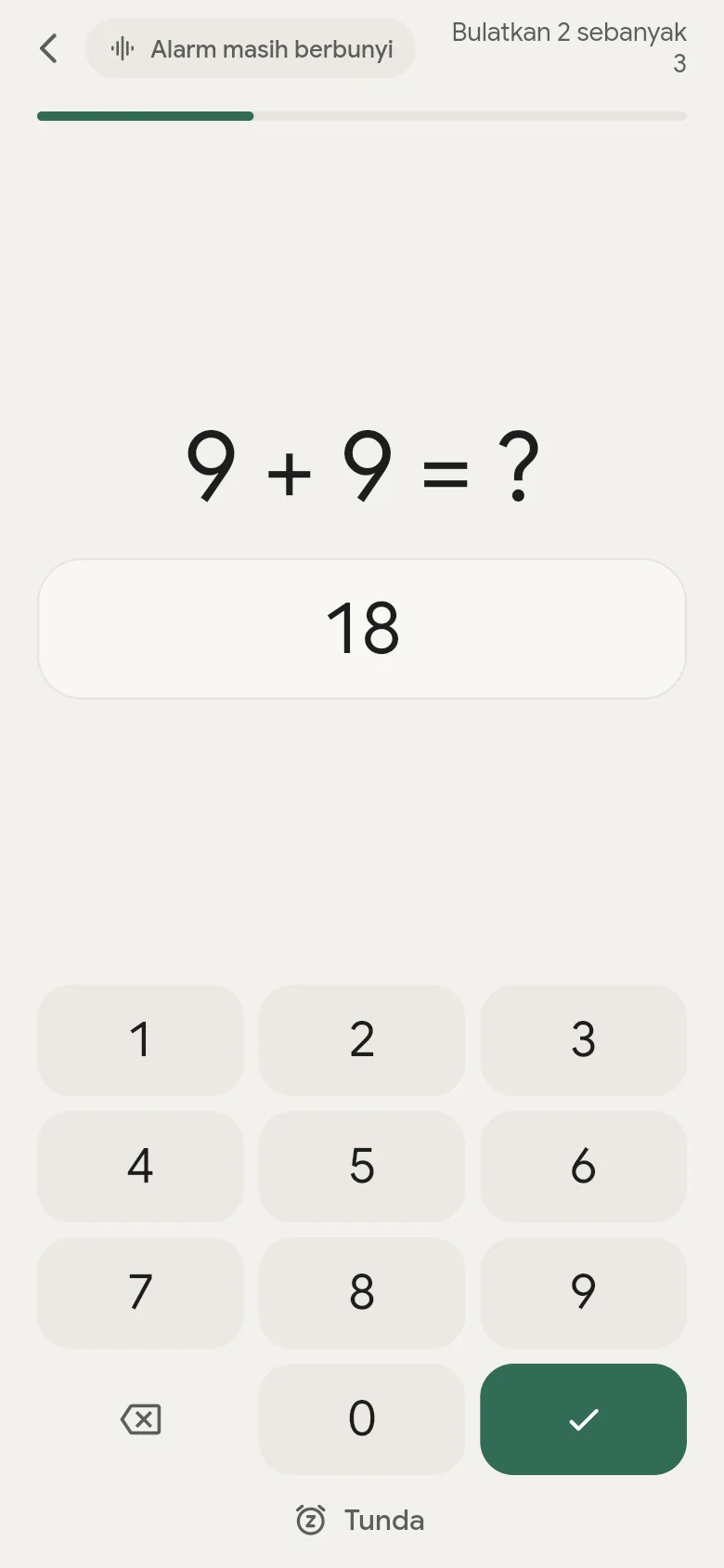Tugas Matematika mental dengan papan angka.