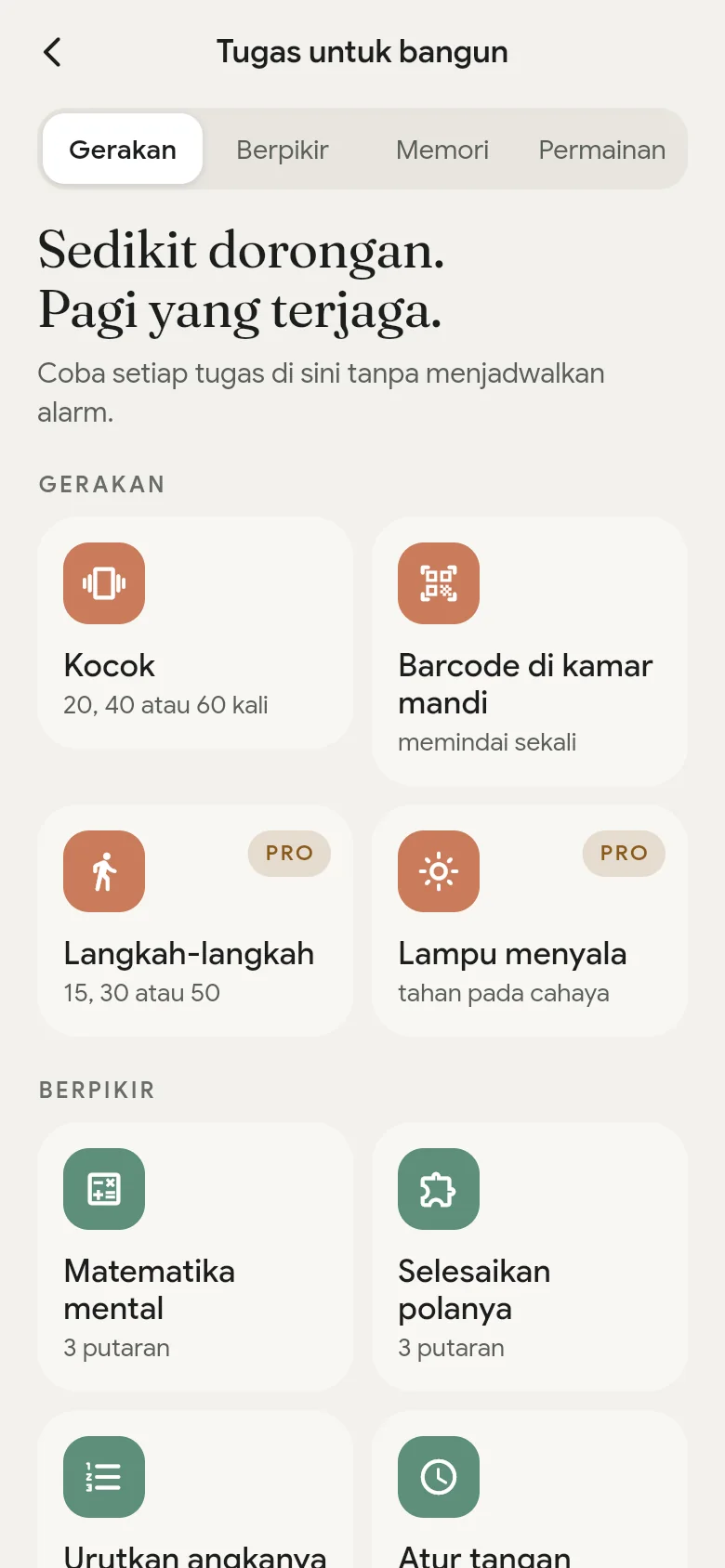 Pustaka tugas untuk bangun di aplikasi.