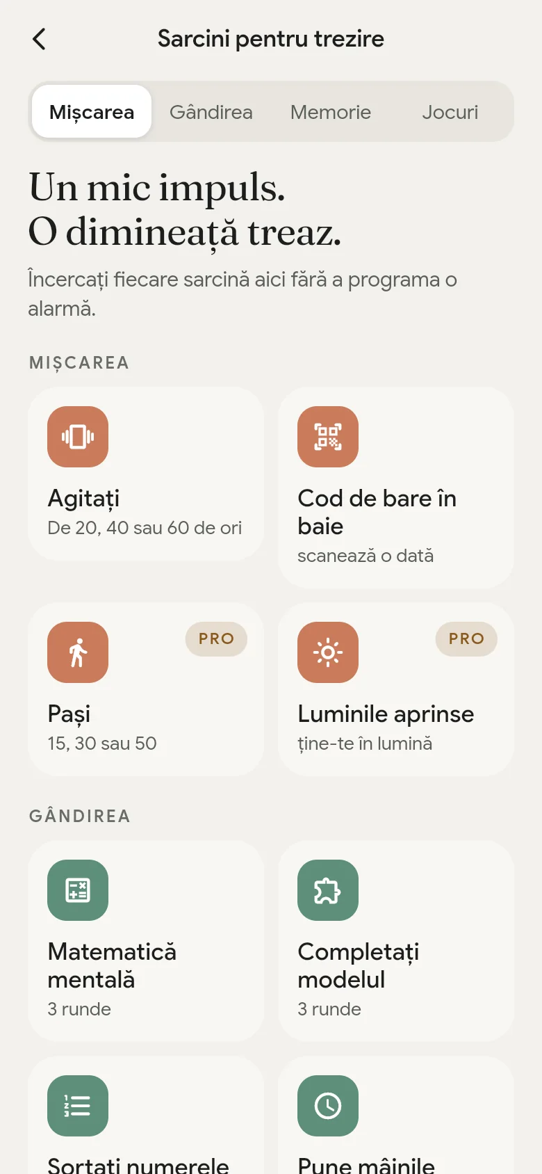 Biblioteca de sarcini pentru trezire din aplicație.