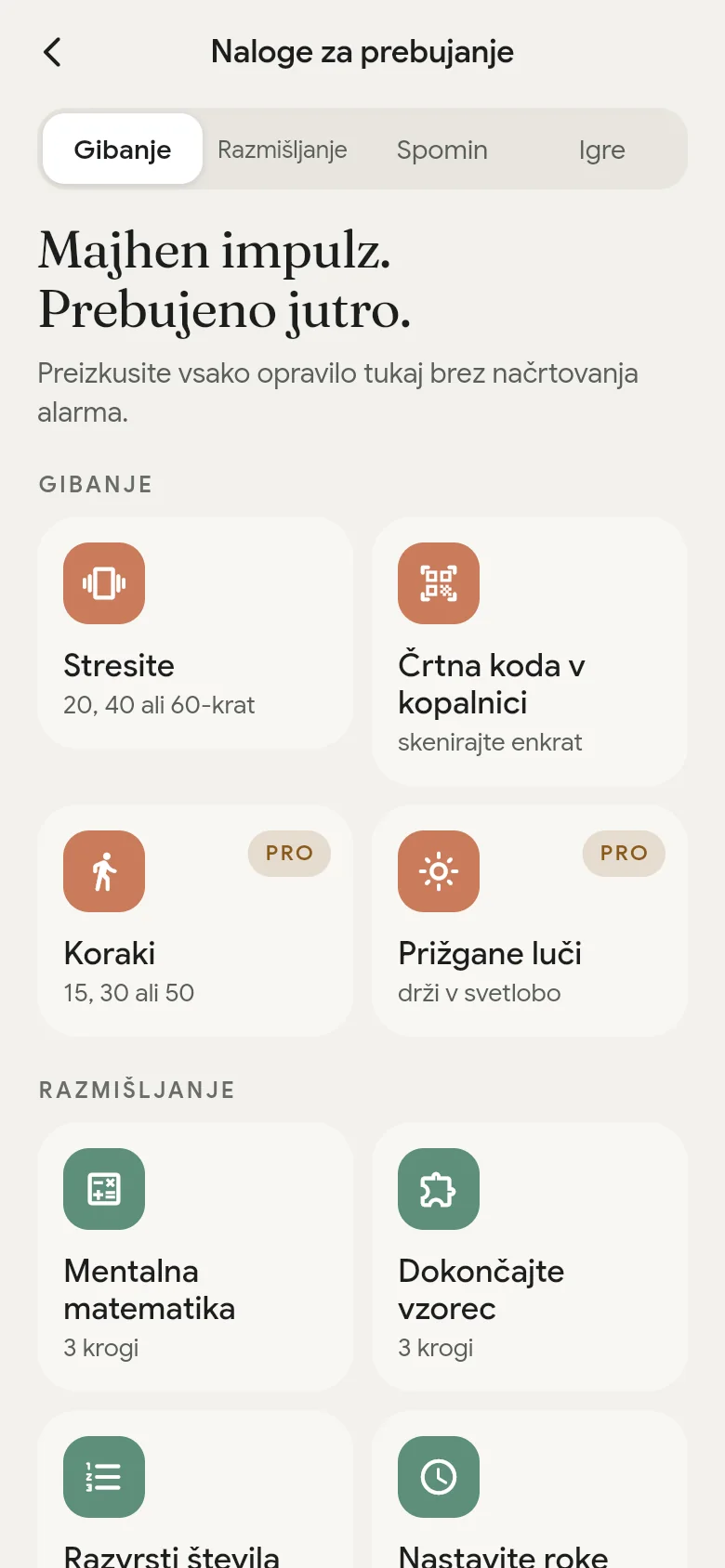 Knjižnica nalog za prebujanje v aplikaciji.